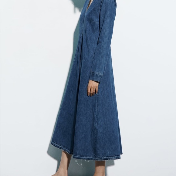 NWT Zara Long Denim Dress - 5216/052 - Picture 8 of 16